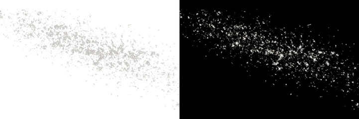 PNG Glitter particles on contrasting backgrounds