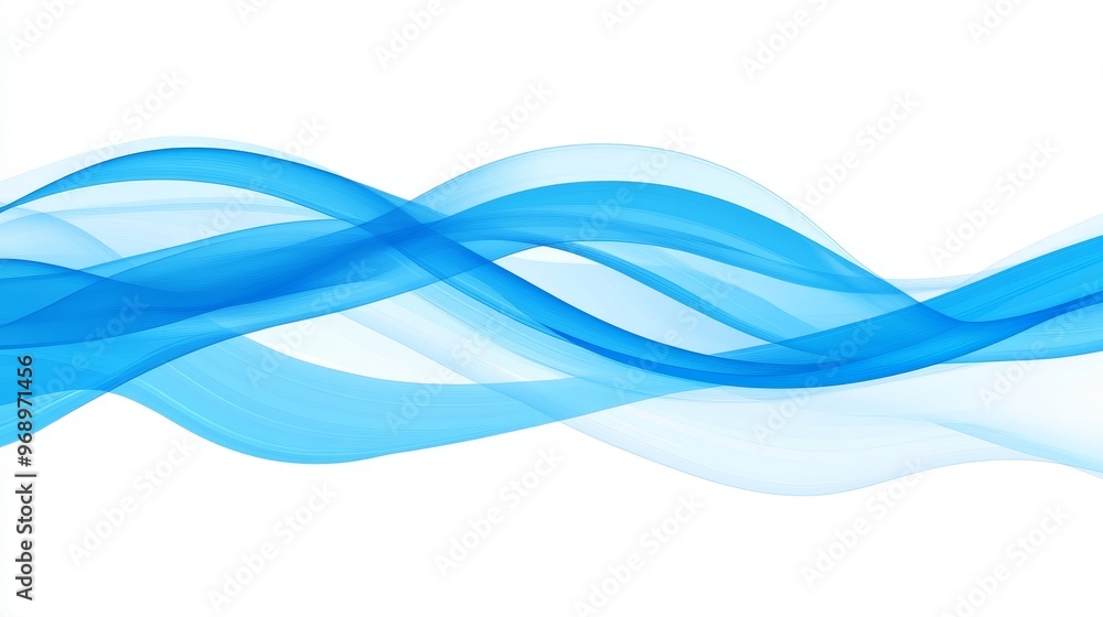 Poster background with blue abstract wave on white. generated by ai.