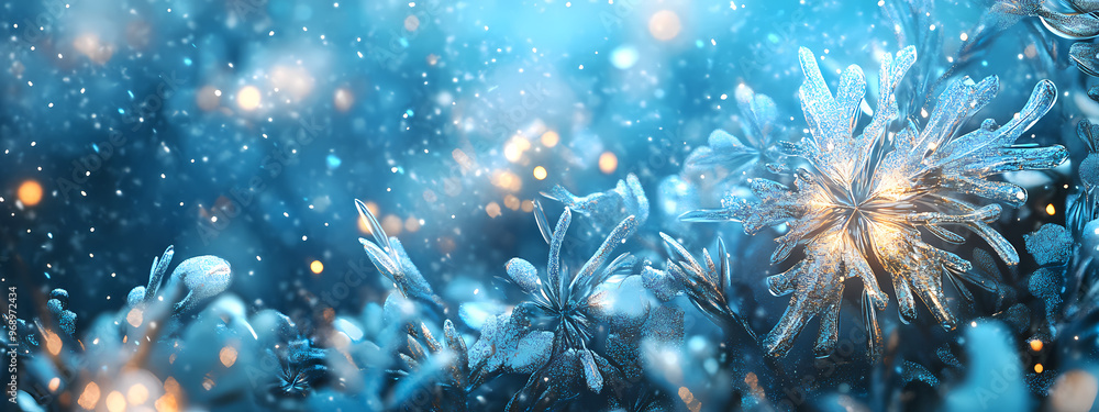 Canvas Prints Frosty Snowflake Fantasy