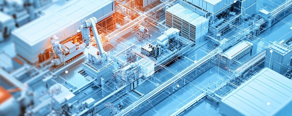 Fototapeta premium Automated Industrial Manufacturing Process with Robotic Arm.