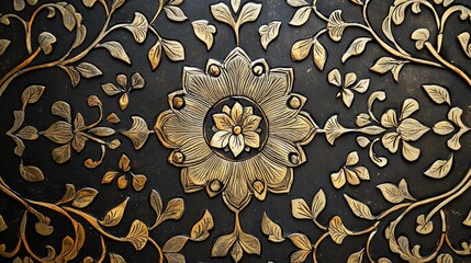 Intricate Bidri metal inlay patterns from India