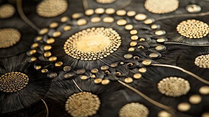 Intricate Bidri metal inlay patterns from India