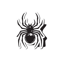 Spider in cartoon, doodle style . Image for t-shirt, web, mobile apps and ui. Isolated 2d vector illustration in logo, icon, sketch style, Eps 10, black and white. AI Generative