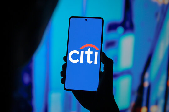 September 10, 2024, Paraguay. In this photo illustration, the Citibank logo is displayed on a smartphone screen.