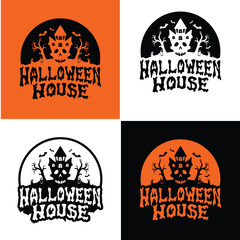 Spooky and fun! This 'Halloween House' logo design is perfect for Halloween