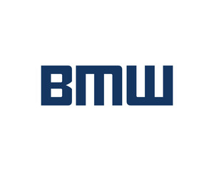 B M W logo design vector template.