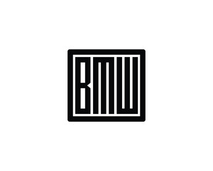 B M W logo design vector template.