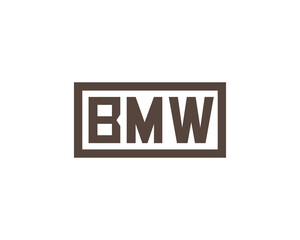 B M W logo design vector template.