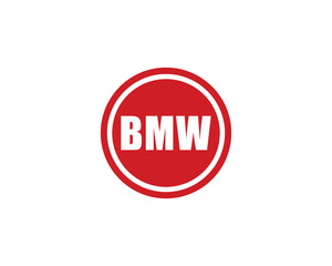 B M W logo design vector template.