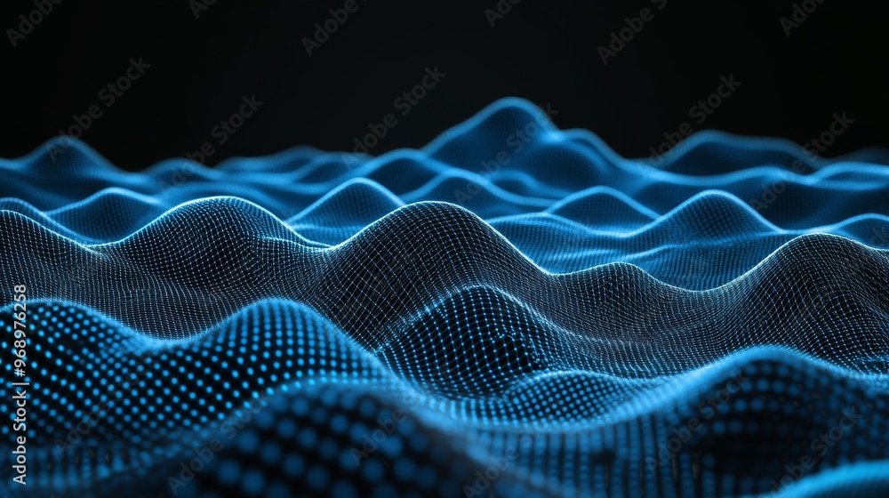 Poster cyber future technology concept. blue intelligent artificial brain mother computer with circuit, bin