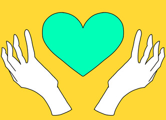 hands holding heart