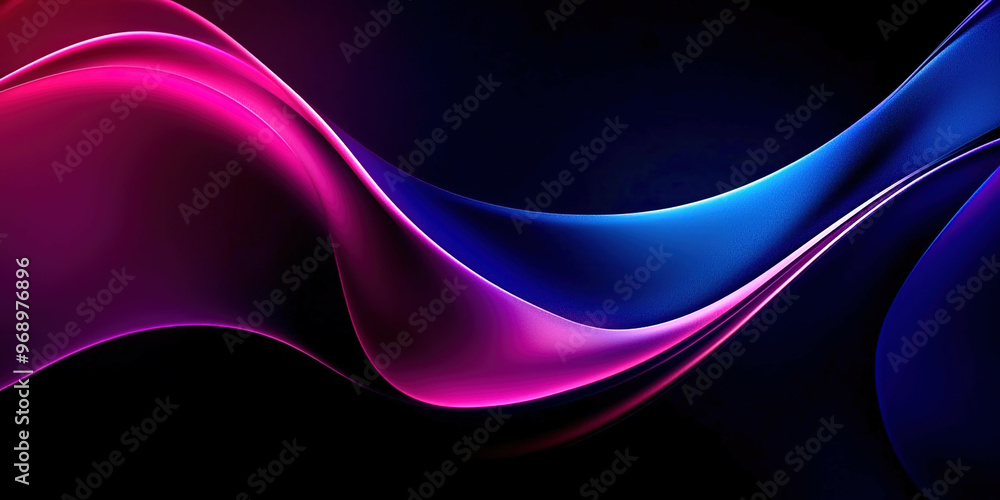 Poster Soft waves abstract background