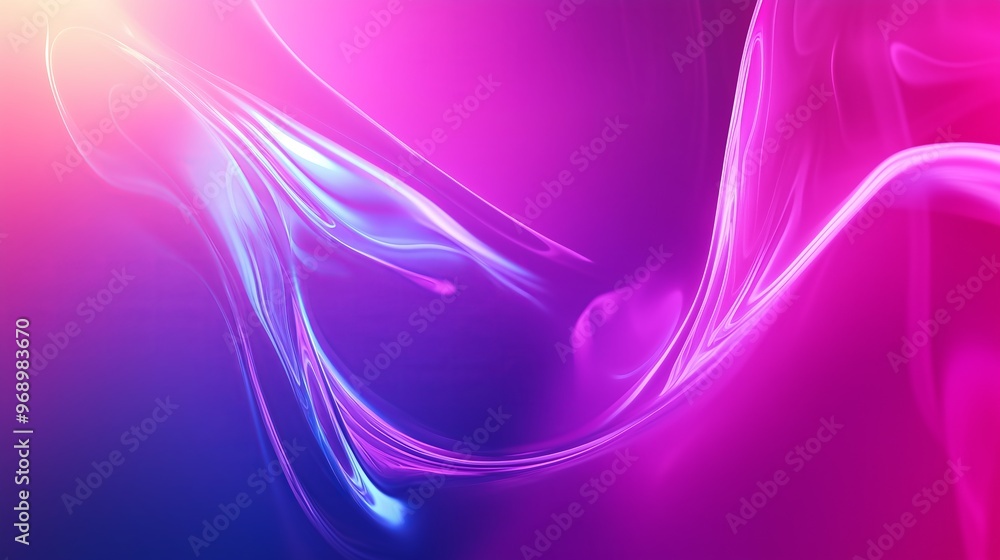 Wall mural neutral light abstract background in pink and purple neon tones.