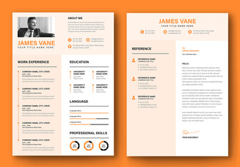 Minimal Resume with Cover Letter Layout