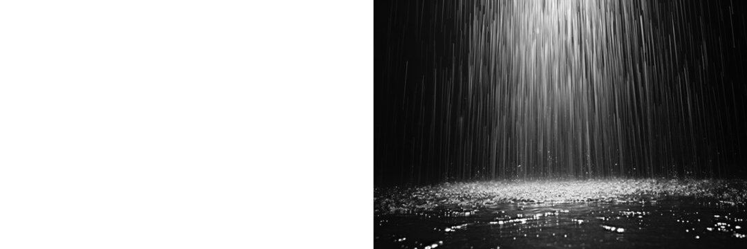 PNG Monochrome rain falling on ground