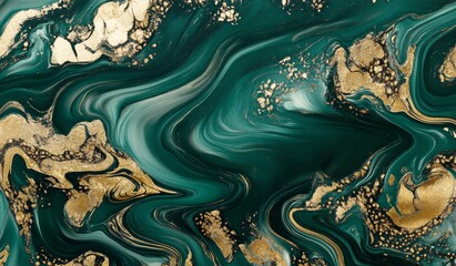 Fototapeta premium Ink marbling abstract pattern similar to the inner cover linings of vintage and antiquarian books that have marbled ink