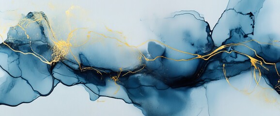 The background is dark black with watercolour brushstrokes and contrasted with kintsugi gold pathways. The wallpaper can be printed on or used as a desktop background.