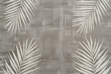 Fototapeta premium For a kids' room, gray textured wallpaper with gray flowers is perfect