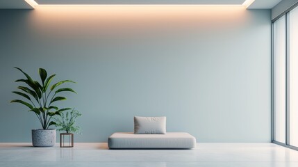 Tranquil Oasis: Modern Mindfulness Studio with Interactive Relaxation Tools and Ambient Lighting