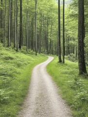 Obraz premium Holistic Healing Journeys Through Peaceful Nature Walks and Mindfulness