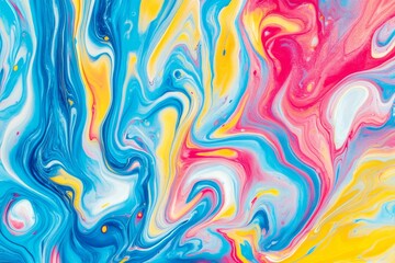 Fototapeta premium Liquid marbling texture background with ebru marbling floral patterns.