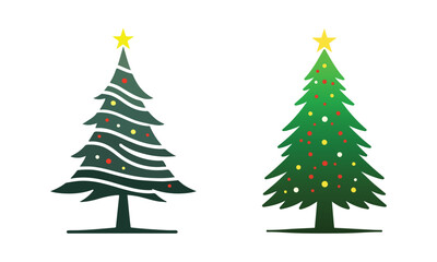 Colorful Christmas tree. Christmas concept.