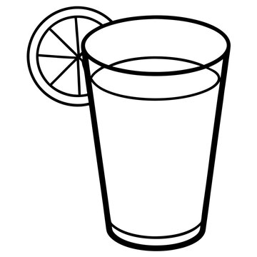 recommend clip art: glass with lemon juice outline coloring book page line art drawing
                    