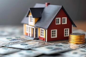 Rising prices for real estate concept