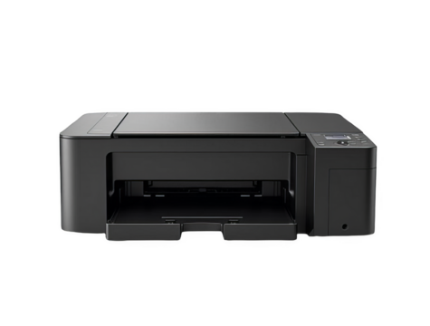 Compact All-in-One Printer Scanner Copier Isolated on White or Transparent PNG - Powered by Adobe