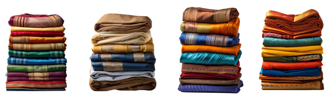 sets of lungi  isolated on Transparent Background.