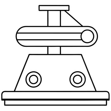 black and white projector simple design clip art preview