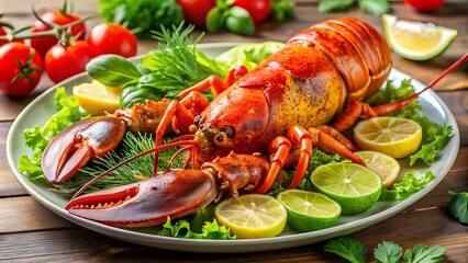 Delicious lobster gourmet seafood
