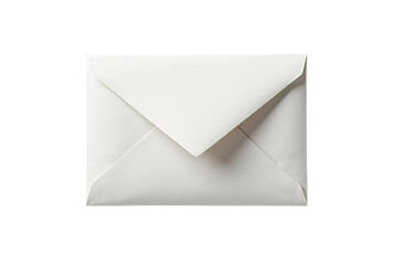 White Envelope Mail Stationery Isolated on White or Transparent PNG, Office Correspondence Item