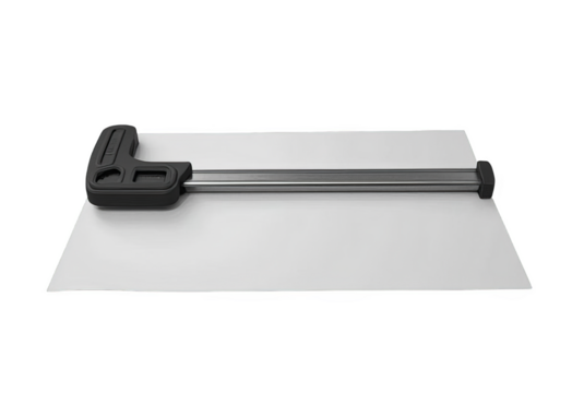 Modern Paper Cutter with White Sheet Isolated on White or Transparent PNG, Professional Trimming Tool