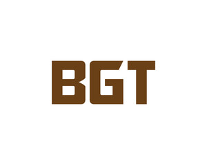 B G T logo design vector template.