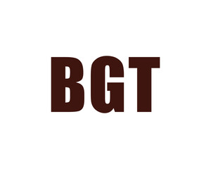 B G T logo design vector template.