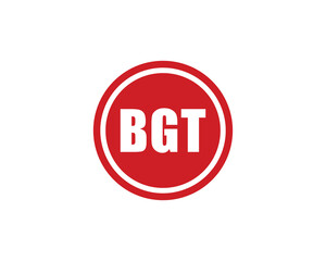 B G T logo design vector template.