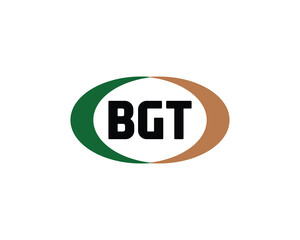 B G T logo design vector template.