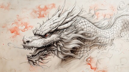 dragon, illustration, animal, vector, silhouette, tattoo, art, drawing, monster, horse, design, fantasy, symbol, bird, vintage, china, mythology, lion, black, asia, myth, tribal, sign, skull, woman, c