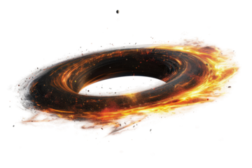 Digital Rendering of a Black Hole with a Glowing Accretion Disk