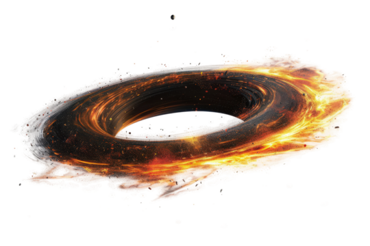 Digital Rendering of a Black Hole with a Glowing Accretion Disk