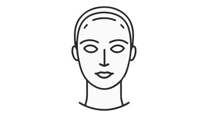 face of a person, futuristic profile picture illustration