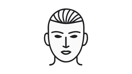 simple person head vector illustration