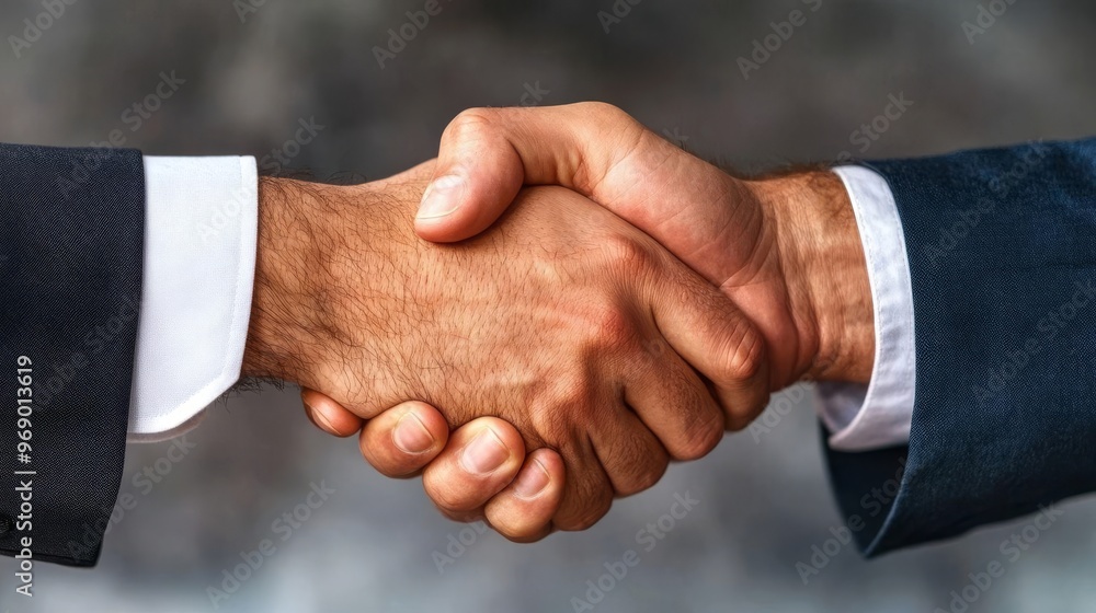 Aufkleber building trust closeup of hands shaking between team members representing collaboration and teamwork