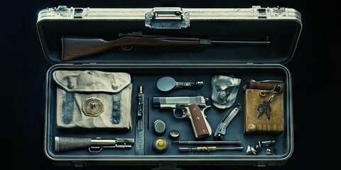 FBI's Secret Weapon: A mysterious briefcase, revealing its contents of disguises, weapons, and spy gear.