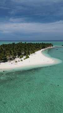 onuk island with coconut three in Balabac, Palawan, Philippines