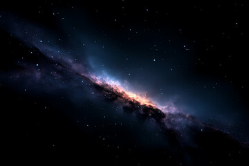 A breathtaking view of a galaxy with vibrant colors and spectacular light effects, showcasing the beauty and vastness of the universe's cosmos and stars.