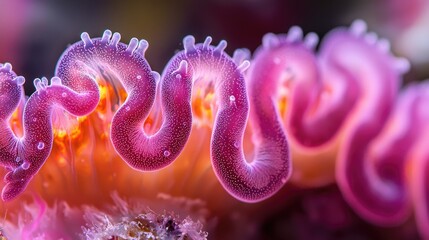 Obraz premium Macro photograph of velvet worm slime jets