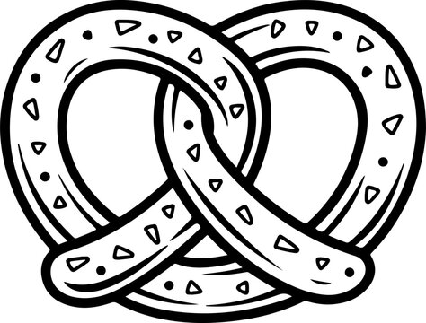 recommend clip art: Vector Illustration of Salted Pretzels