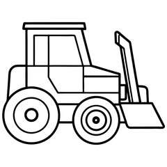 Fototapeta premium loader machine outline coloring book page line art drawing